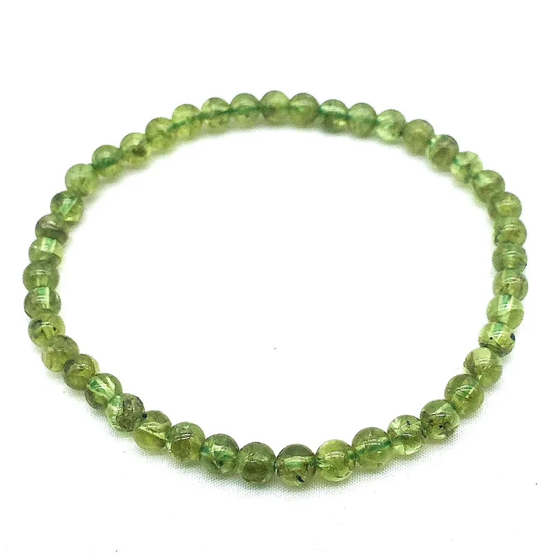 18 5 53 см модные женские браслеты 4 мм Peridots Olivines Stone 3 обертывания браслет для