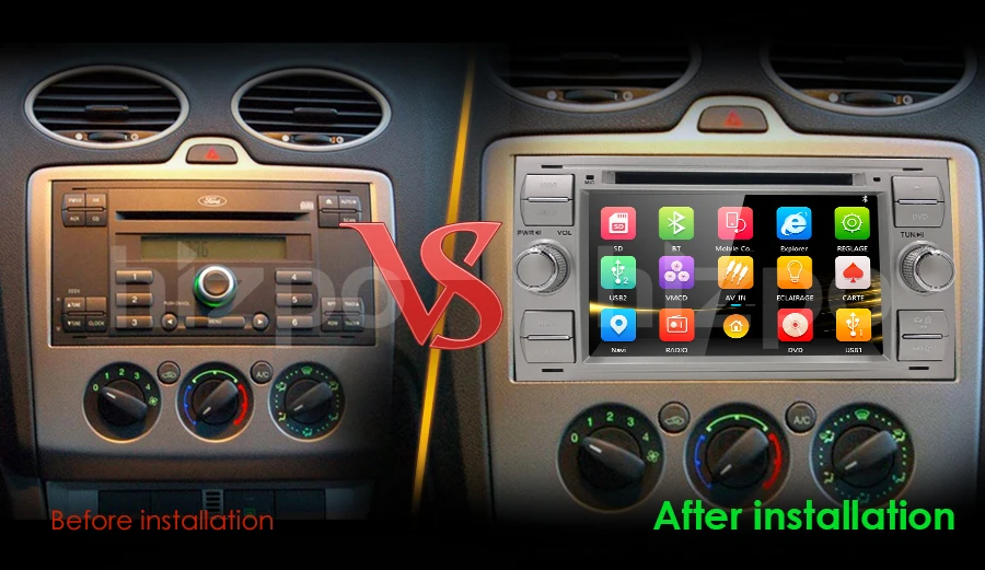 2din 7 inchемкостный сенсорный экран DVD плеер автомобиля для Ford Focus Kuga Transit 3g Bluetooth