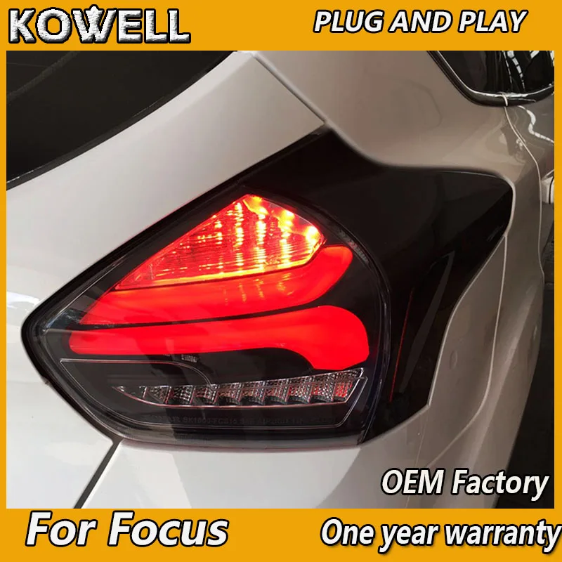 KOWELL автомобильный Стайлинг для Ford Focus 2 задние фары светодиодный задний фонарь задний багажник крышка лампы с динамическим поворотным сигналом