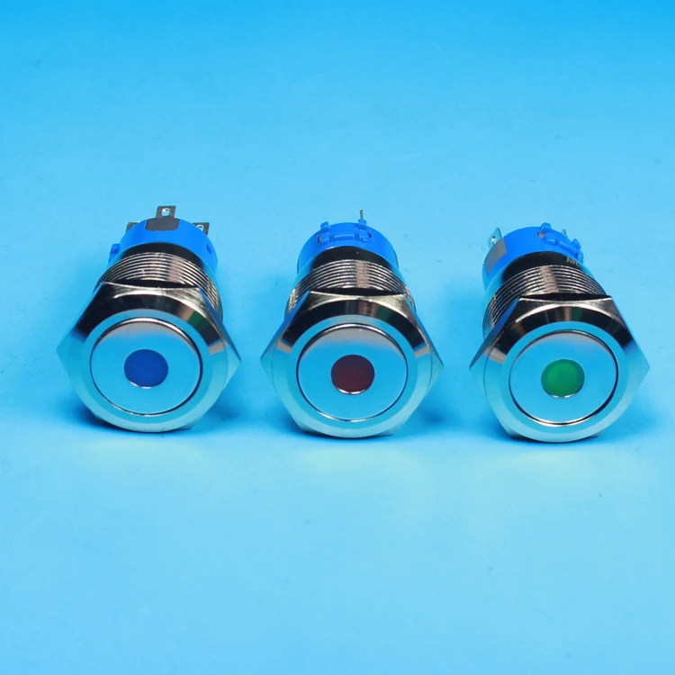 

19mm Dot led momentary push button 6V 12V 24V 220V /green yellow red color