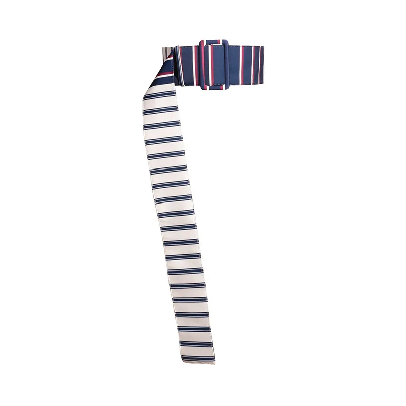 Twotwinstyle Асимметричный платье рубашка Для женщин с открытыми плечами Полосатый