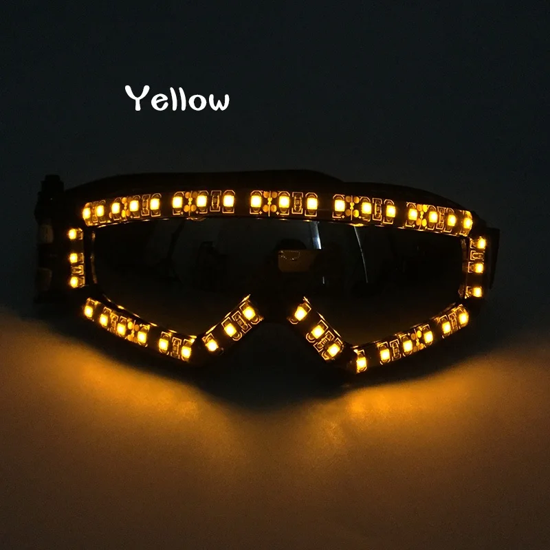 Type 03- Yellow Яркий светодиодный светильник DC12V, очки Rave Cospaly, лазерные концертные привлекательные очки для ночного бара, шоу, флуоресцентные вечерние принадлежности - Цвет: Type 03- Yellow