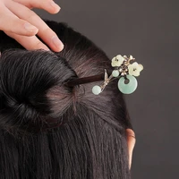 unique ethnic women hair sticks handmade hairwear china style ancient costume hair ornaments handicrafts wooden head accessory
