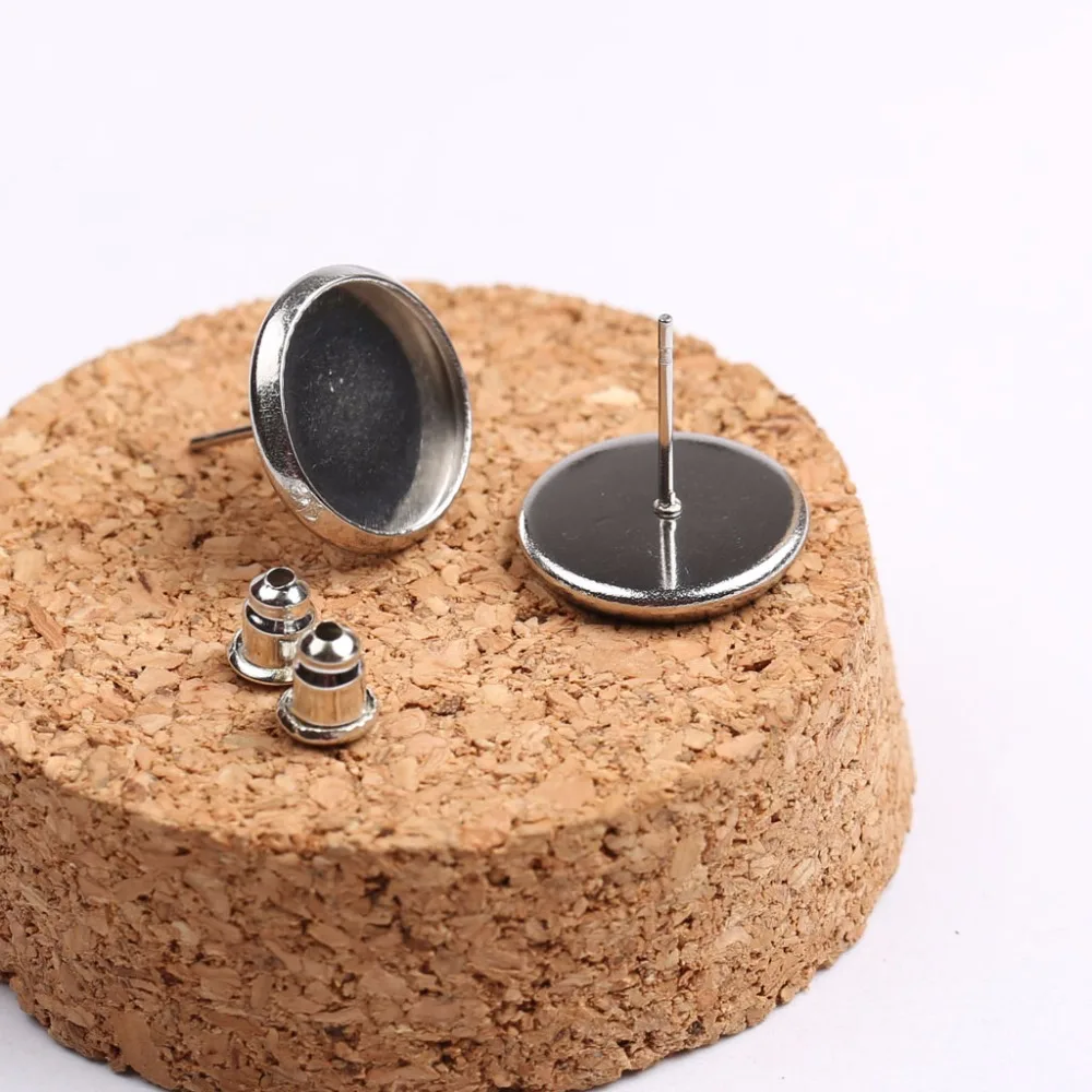20 шт. заготовки для сережек гвоздиков из нержавеющей стали|stainless steel earring findings|earring