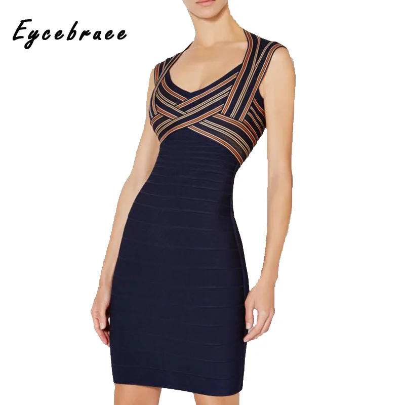 Eycebruee 2017 пикантные Для женщин летнее Мини Платье повязки знаменитости Платья для