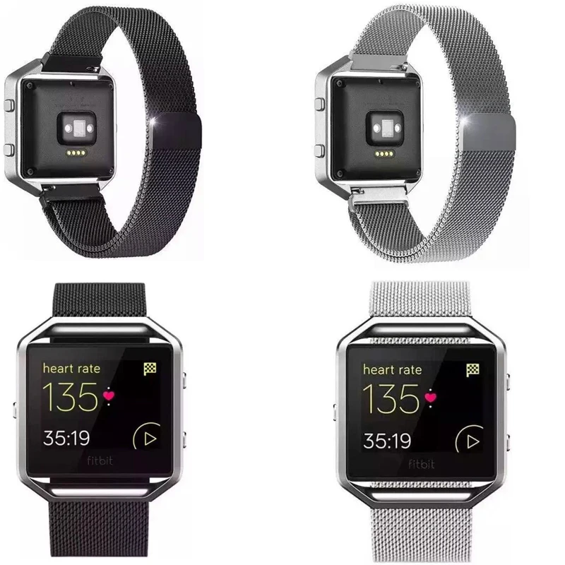 Браслет для Fitbit Blaze из нержавеющей стали Milanese loop band tracker Smart Fitness blaze Bracelet|Ремешки