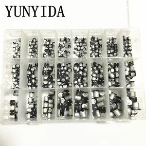 1 мкФ  1000 мкФ 6,3 V-50V 400Pcs 24 значение SMD алюминиевые электролитические конденсаторы в ассортименте комплект + коробка