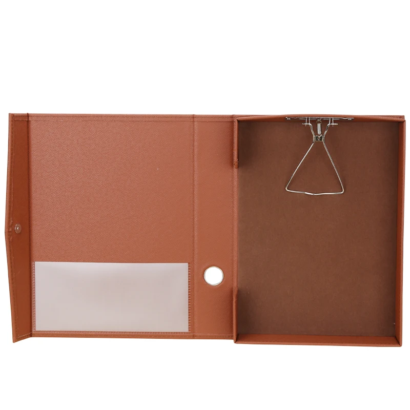 A4 Paper Storage Box Document File Holder with Cover & Steel Clip Office Desktop Organizer Folder | Дом и сад