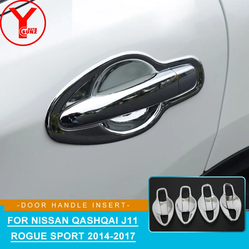 

YCSUNZ chrome door handle bowl cover protector ABS car accessories For Nissan Qashqai j11 Rogue 2014 2015 2016 2017 2018 2019