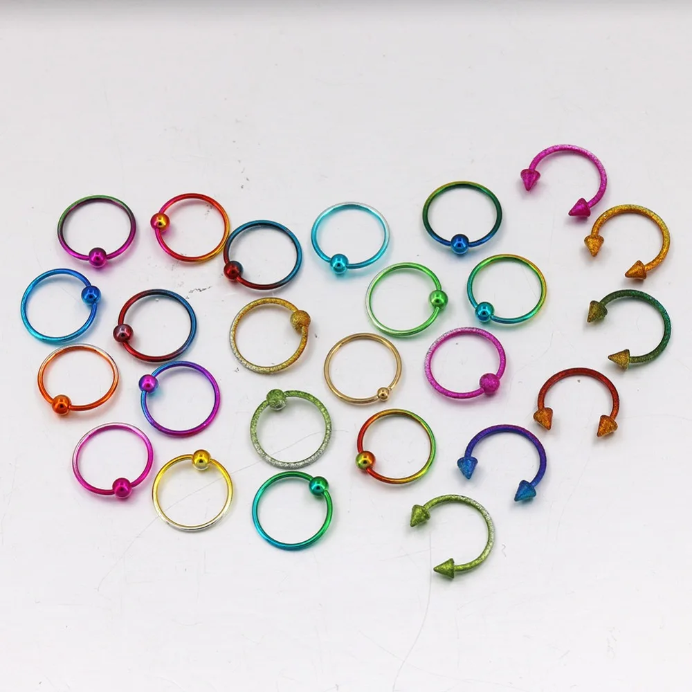 25 шт. серьги кольца для пирсинг хряща|lip piercing jewelry|piercing jewelrynose hoop |