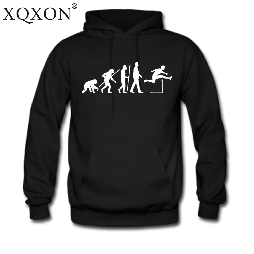 Худи XQXON Evolution hurdling design для мужчин толстовка тонкие пуловеры мужская с капюшоном
