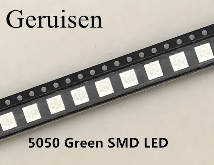 SMD Зеленый PLCC 6 3 CHIPS 9000 MCD ультра яркие светодиоды высокого качества