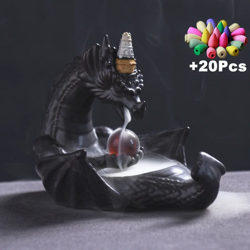 20 пирамидки благовоний китайский дракон мяч fengshui талисман ручной работы подарок