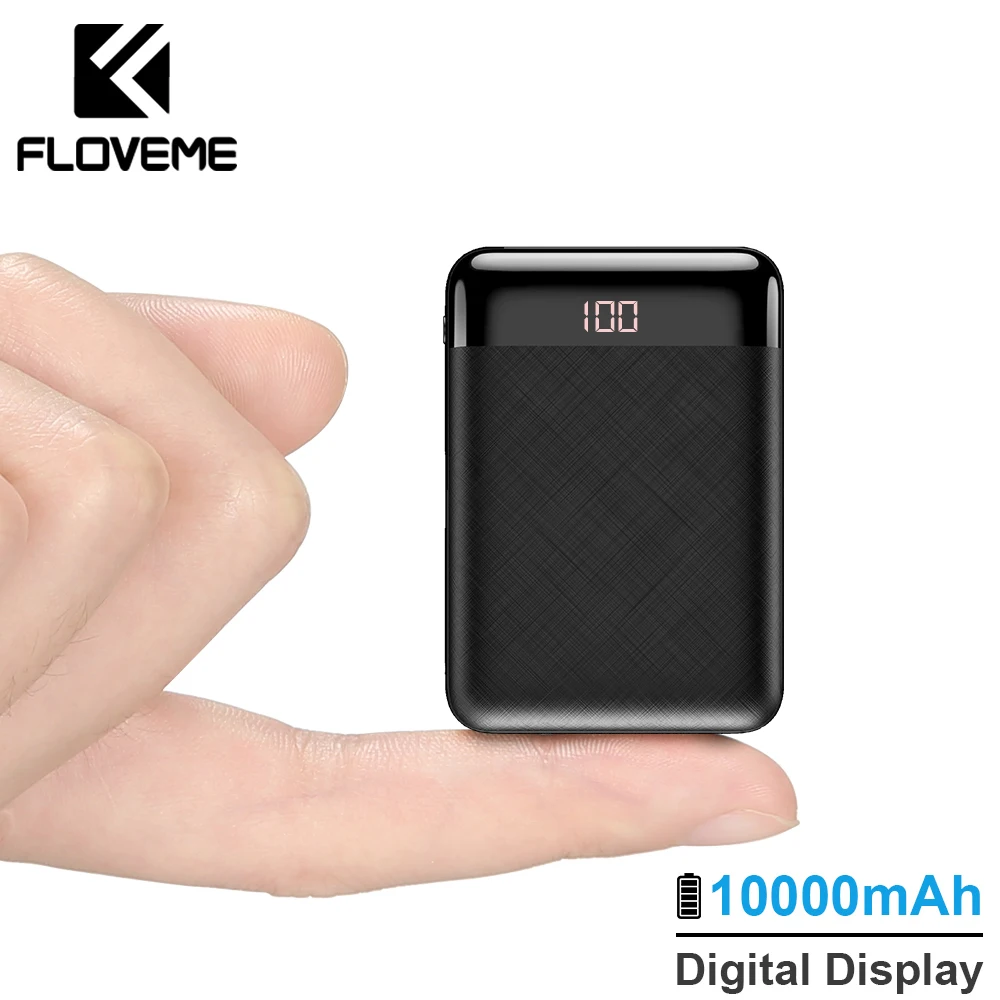 FLOVEME Мощность Bank 10000 mAh mi ni внешний аккумулятор внешнее зарядочное устройство для