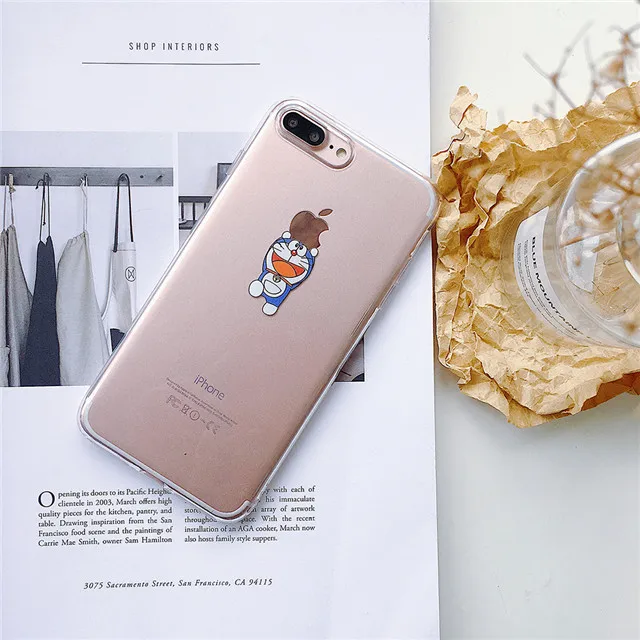 Силиконовый мягкий ТПУ чехол Rlenda для телефона iphone 7 Plus 8 X/XS/XR/XS Max 6s 6 с мультяшным