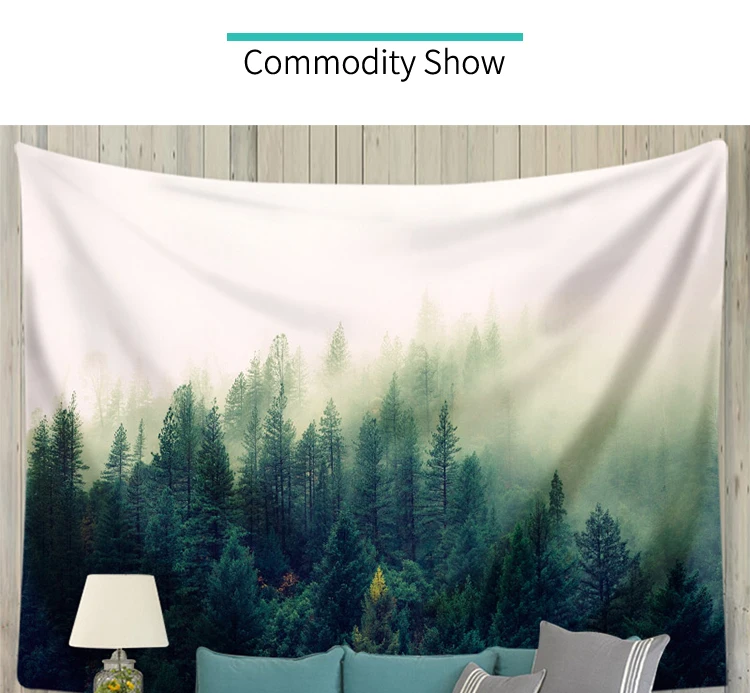 Mountains Bird Animal Tapestry Wall Carpet Cloth Hanging Leaf Home Decor Beach Mat Printing Polyester Living Room Mat