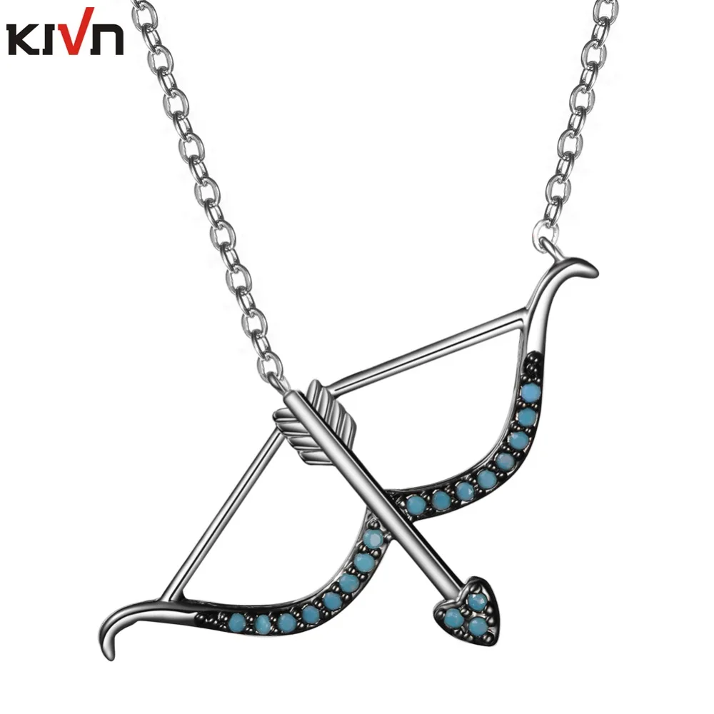 

Женские Модные ювелирные изделия для девочек, CZ кубический цирконий, кулон с бантом и стрелой, ожерелья для девочек, акция, подарки на день р...