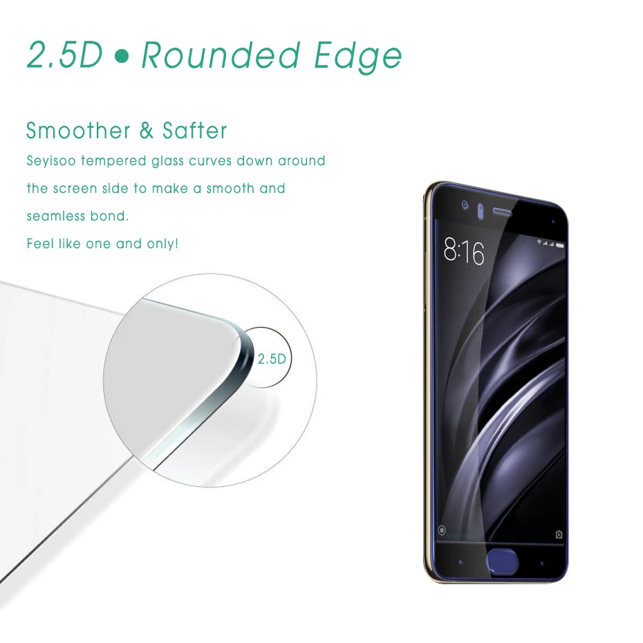 Защитное стекло закаленное 2.5D 9H для Xiaomi Mi6 Xiomi Mi 6 2 упаковки|tempered glass screen protector|glass