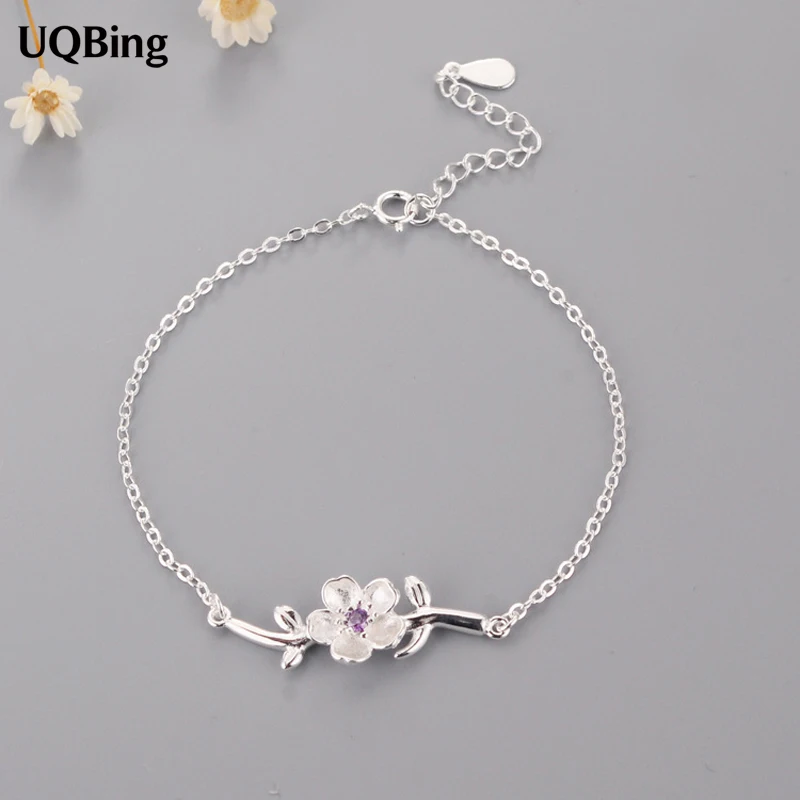 Женский браслет цепочка из серебра 925 пробы с фианитами|bracelets for|sterling silver chain