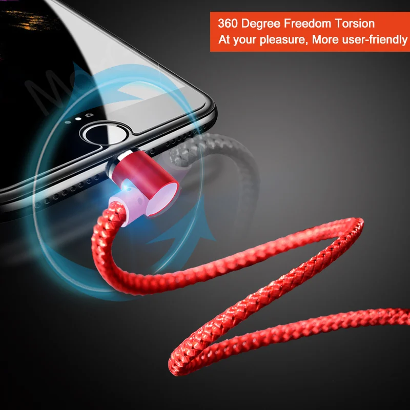 Магнитный зарядный USB кабель 3 в 1 NOHON быстрое зарядное устройство для iOS iPhone iPad Samsung