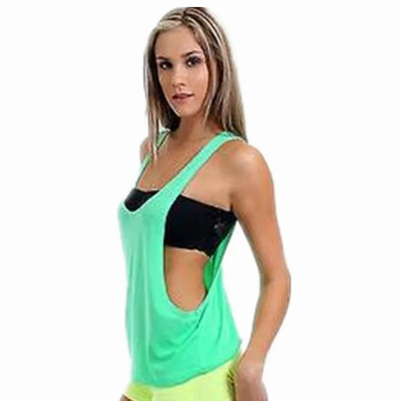 2018 Горячая Женская Сексуальная драпированная майка с открытыми боками неоновые