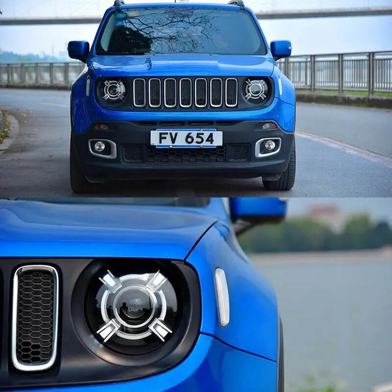 Dynamic Turn Signal LED Headlight DRLs Bi Xenon Projector Lens Fit For Jeep Renegade 2015-2019 | Автомобили и мотоциклы