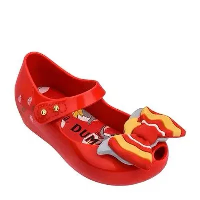 red Mini Melissa Ultragirl/ г. новые оригинальные сандалии для девочек бразильские прозрачные сандалии Нескользящие Детские пляжные сандалии для малышей, 13,5-18,5 см - Цвет: red