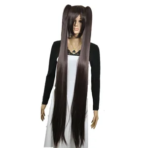 StrongBeauty женский парик для косплея двойной конский хвост длинная прямая Прическа 2 клипсы синтетические термостойкие волоконные парики