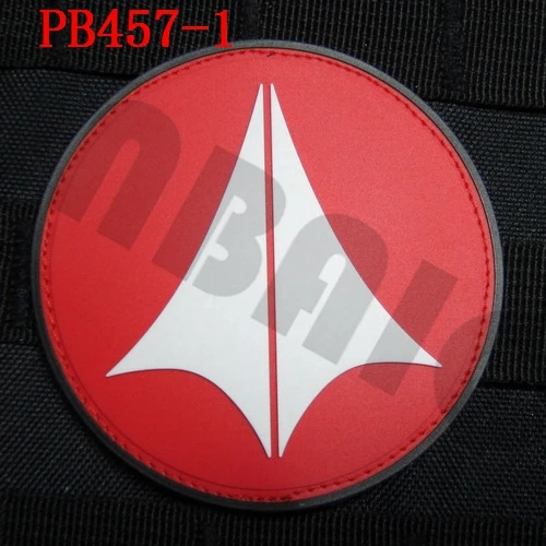 3D ПВХ патч Robotech Macross U. N. SPACY логотип резиновый патч
