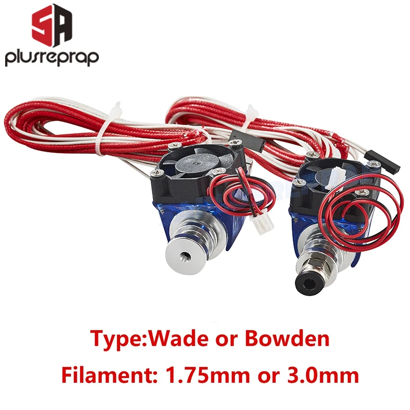 Последняя v6 J-головки версия цельнометаллический hotend Уэйд или Боуден голова экструдера с вентилятором охлаждения нагревателем и термистором для 1.75/ 3.0 мм 3D-принтеры Запчасти 3d принтер экструдер