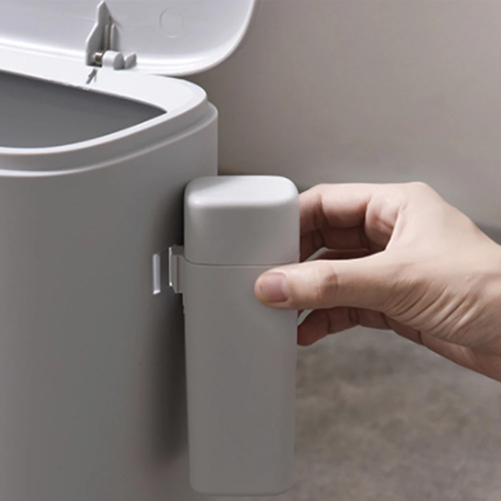 

New Narrow Plastic Trash Can Set with Toilet Brush Bathroom Waste Bin Dustbin Trash Cans Garbage Bucket Garbage Bag Dispenser