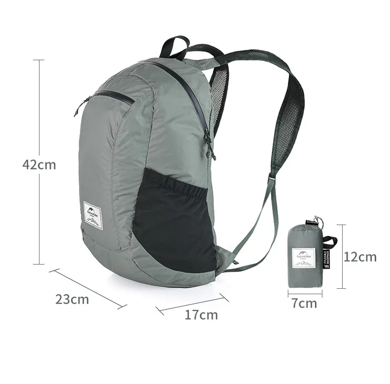 NatureHike открытый путешествия альпинизм рюкзак водонепроницаемый спортивная сумка складной Сверхлегкий походный рюкзак 18L