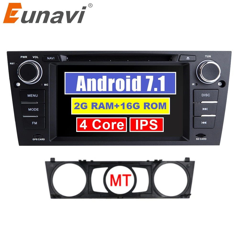 Eunavi 7 дюймов 1 Din Android автомобильный DVD плеер gps радио для 3 серии BMW E90 E91 E92 E93 318 320 325