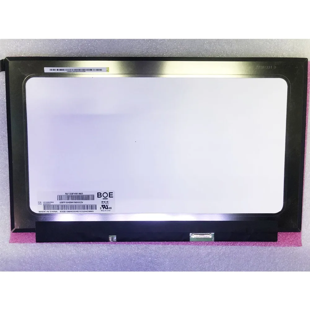 13 3 &quotМатрица ноутбука светодиодный ЖК-экран NV133FHM-N61 FRU P/N 5D10M42884 1920x1080 FHD 72% NTSC