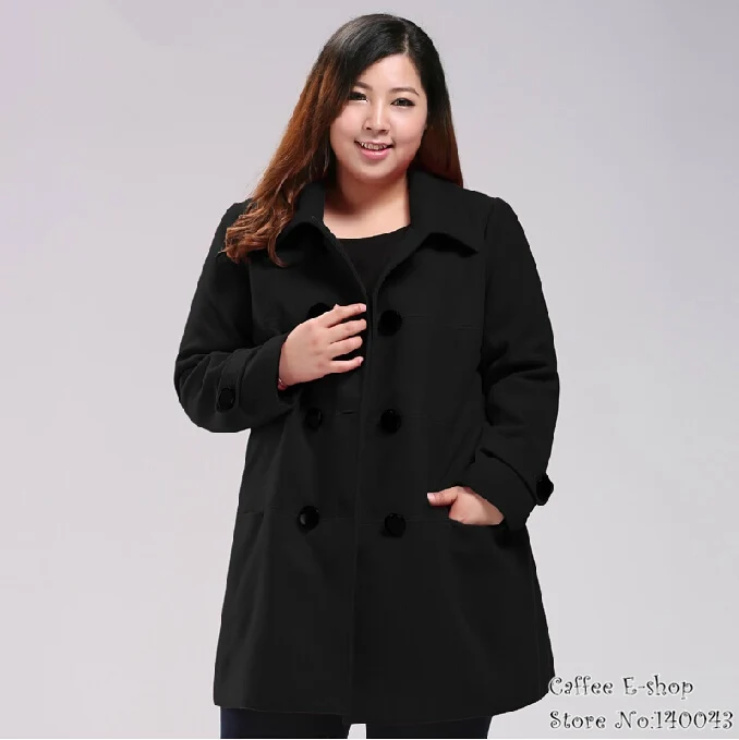 Шерстяное пальто Большой размер женской одежды среднего пор очень большой