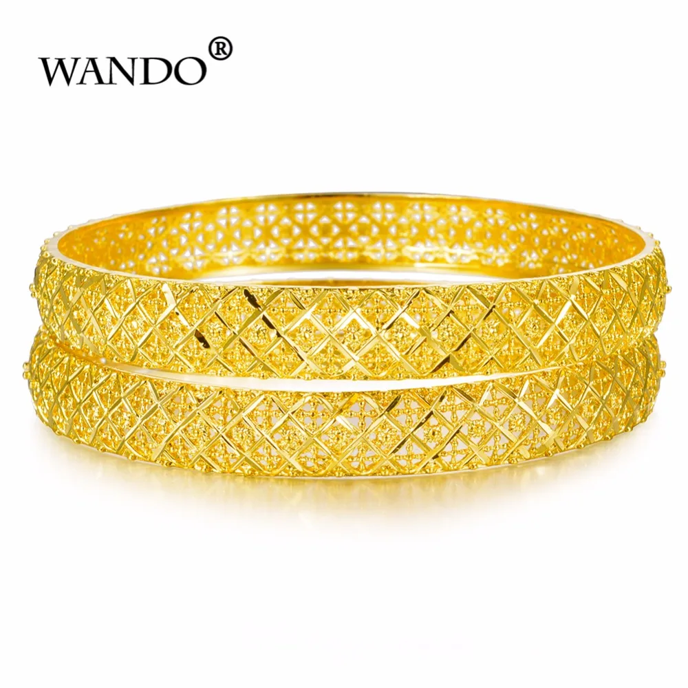 WANDO 24k золотой браслет для женщин Дубай Свадебный невесты из эфиопской Африки