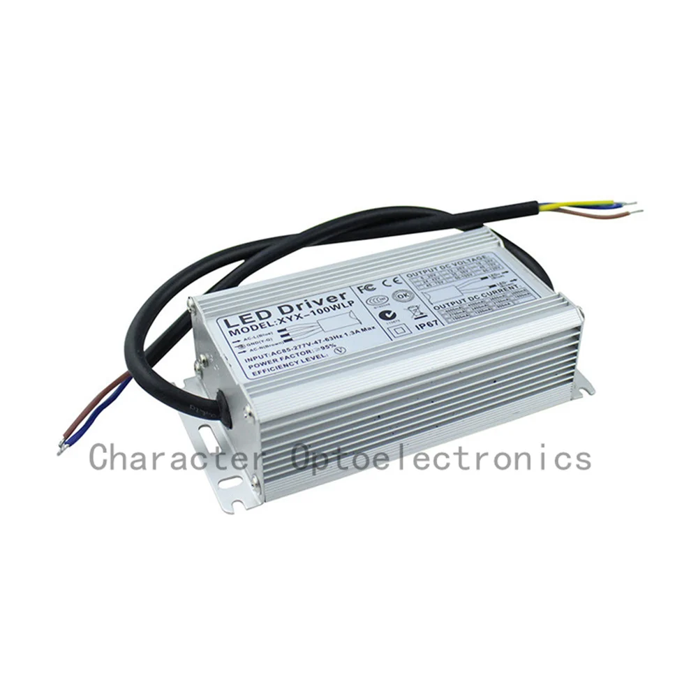 5PCS   Isolation 100W AC85-277V LED Driver 6-10x10 3A DC18-34V IP67 Waterproof Constant Current For Spotlights