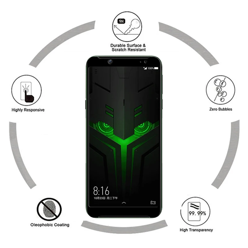 2 шт. закаленное 3d стекло для Xiaomi Black Shark Helo полноэкранная Защитная пленка