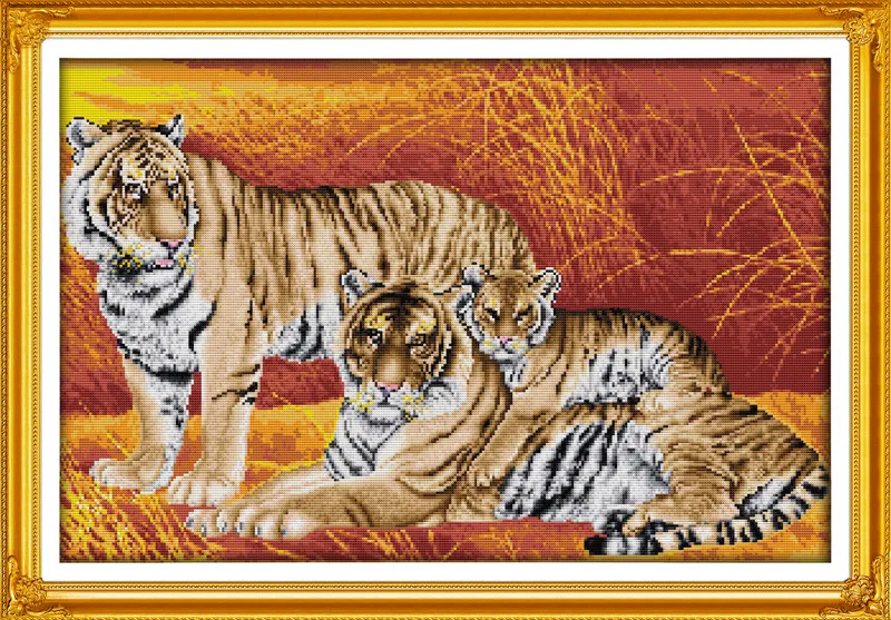 

Набор для вышивки крестиком "небеса, отец и земля, тигр", 11 шт.