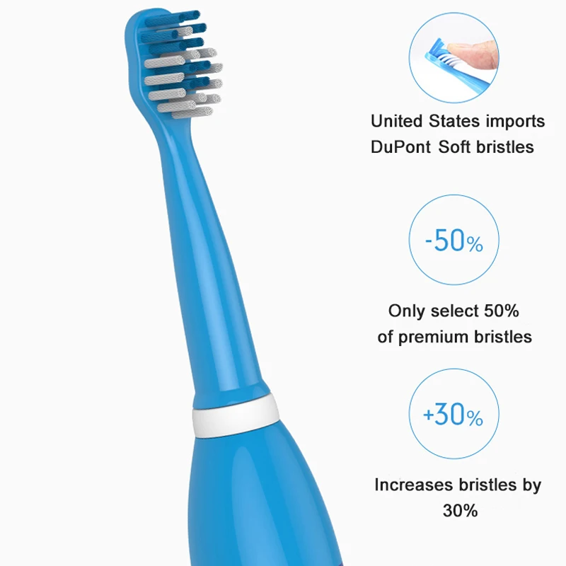 Children Electric Toothbrush USB Charge Ultrasonic Rechargeable Smart Timer Sonic Tooth Brush Soft Bristle for kids | Бытовая техника