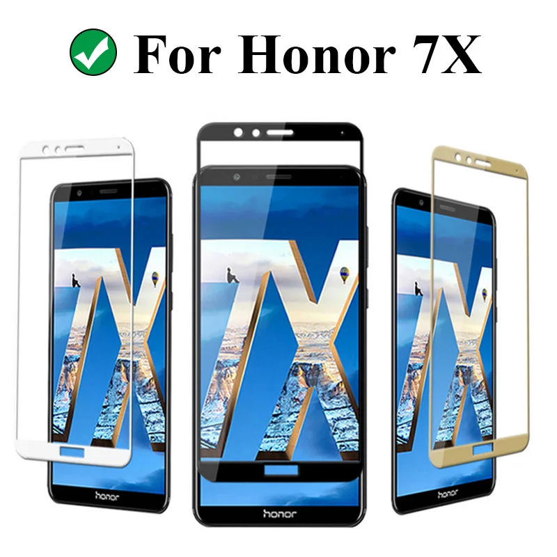 Защитное стекло на honor 7x для huawei x7 7 x Закаленное Защитная пленка экрана | Мобильные