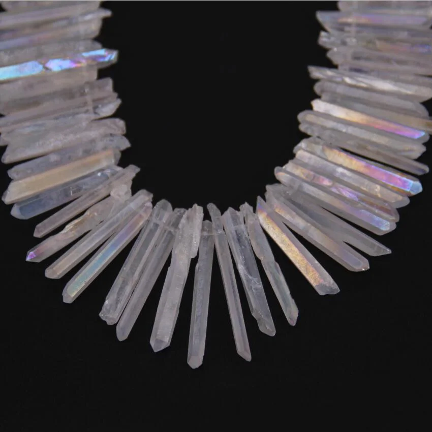 Приблизительно 88 шт тонкая белая AB титановая кварцевая палочка с точечными