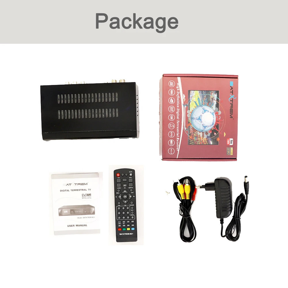 Satxtrem M2 Plus DVB T2 Tdt ТВ приставка для цифрового DVB T2 ТВ приставка тюнер vga с Wifi MT7601 приемник Поддержка Dolby AC3