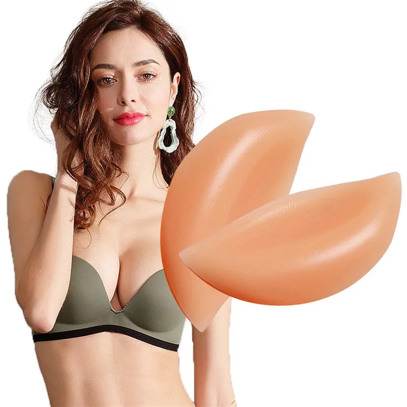 Розовый Swimwear Sexy Bikini Pad Women's Bathing Suit Breast Push Up Pads Swimsuit Accessories Silicone Bra Pad bikinis mujer a01 - Цвет: Розовый