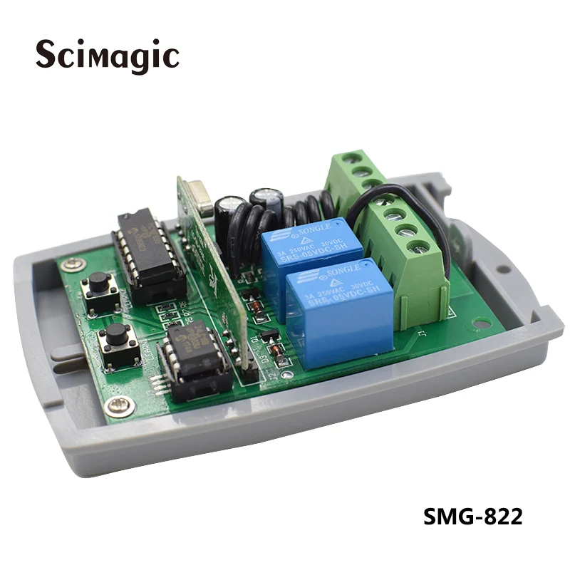 

10pcs 2-channel garage control receiver 433MHZ DC12V-24V fixed code and rolling code receiver garage door remote receiver
