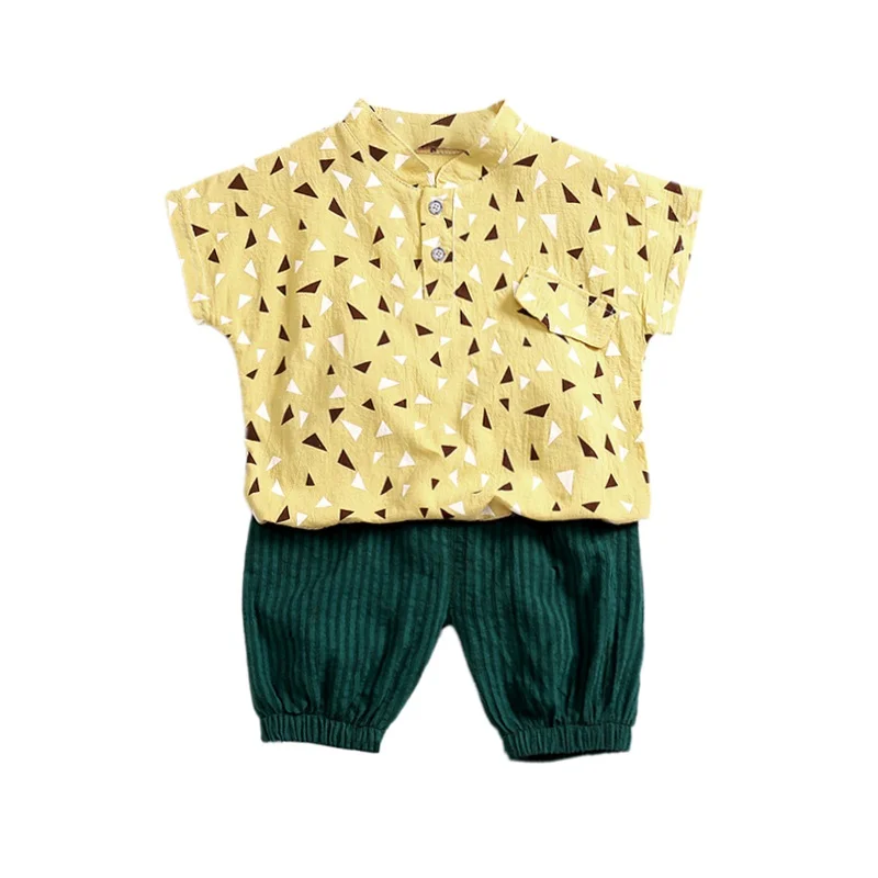 Boys Clothing Sets Summer Baby Clothes Suit Gentleman Style Shirt +Pants 2pcs for Sports Set |