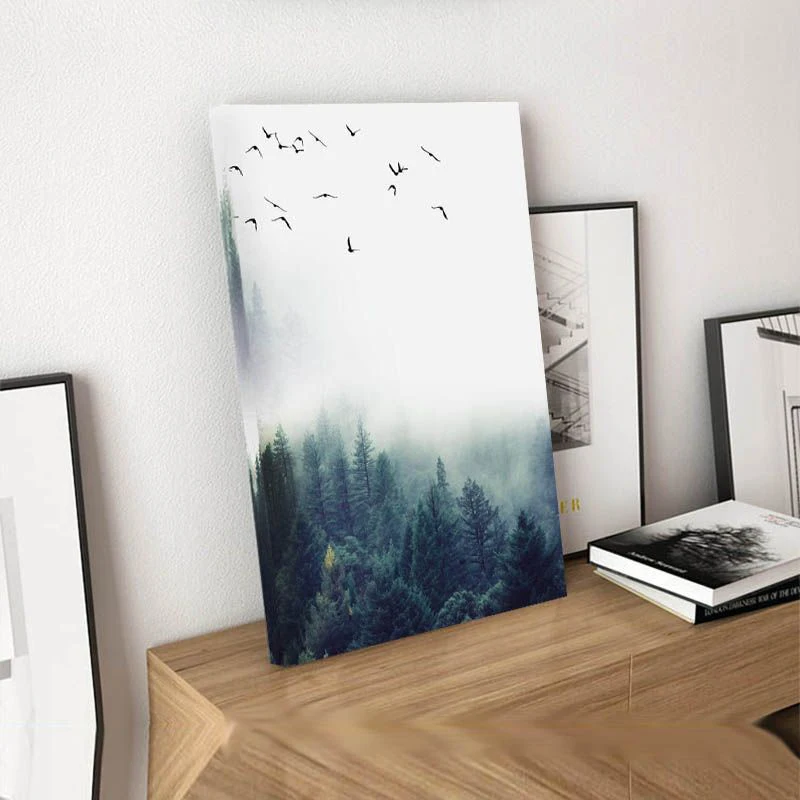Современная Простота Скандинавское Украшение Лесной пейзаж настенный