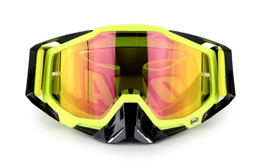 Yellow Лидер продаж, оригинальные Брендовые очки Soman для мотокросса, ATV Casque, мотоциклетные очки, гоночные мотоциклетные солнцезащитные очки, велосипедные очки - Цвет: Yellow