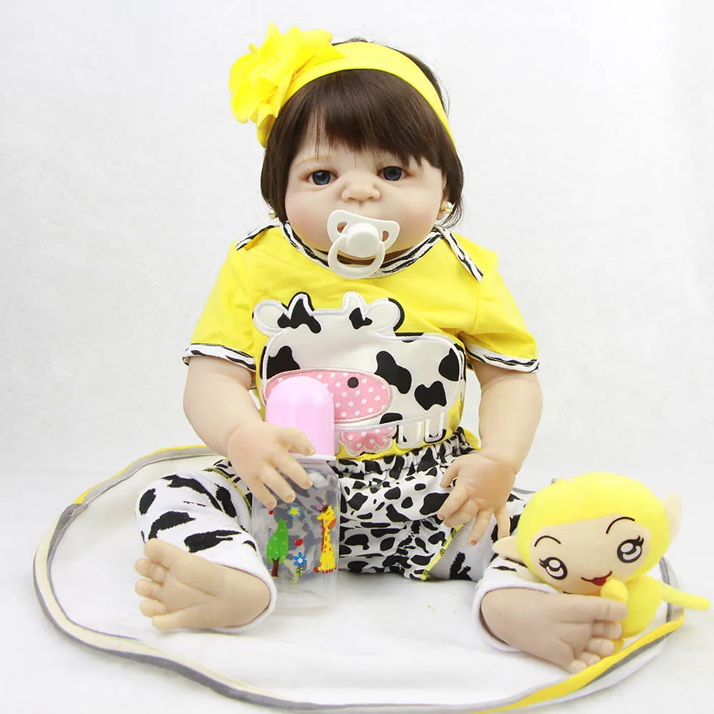 23 "реалистичные куклы Bebes Reborn Baby белая кожа кукла для младенцев полностью