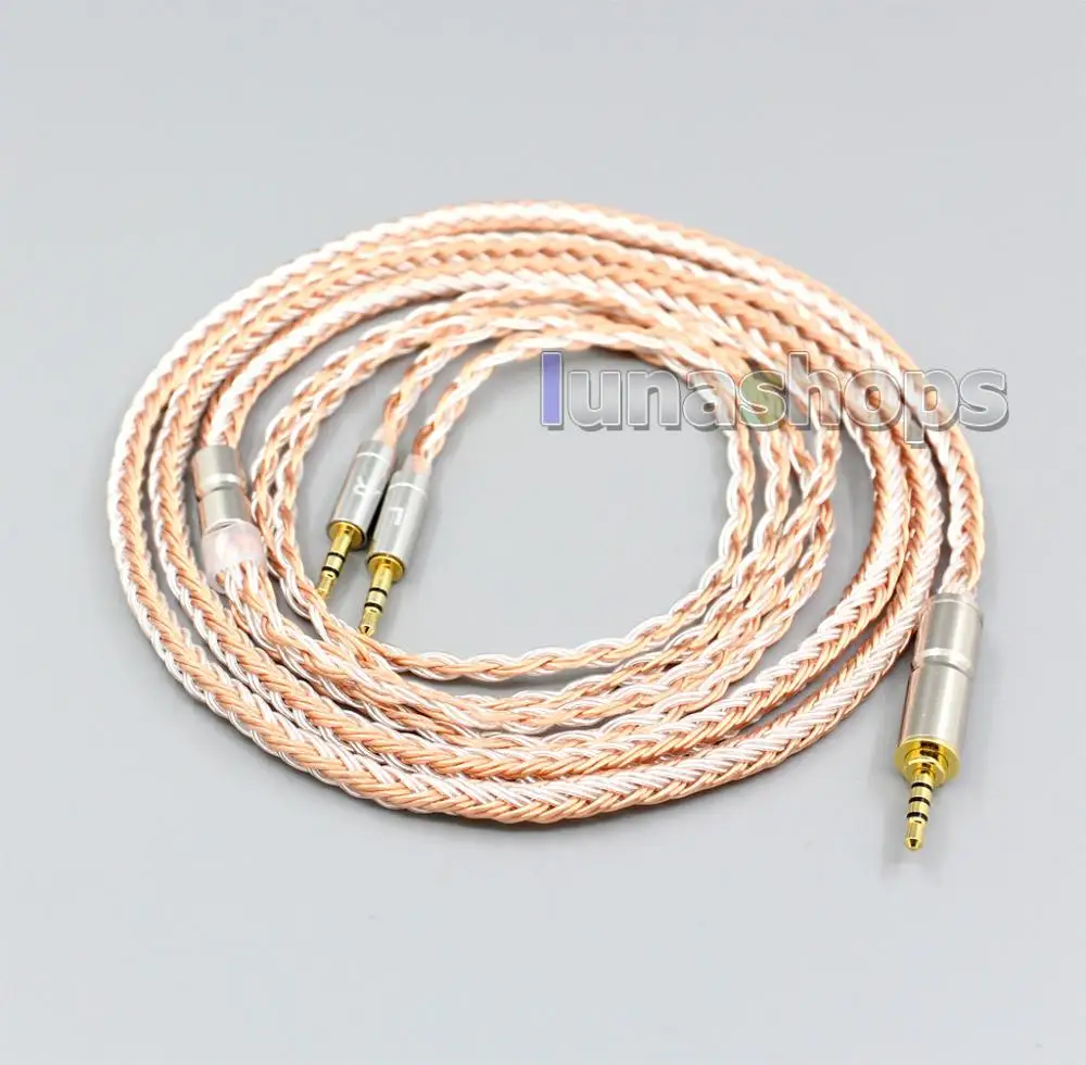 LN006021 чистый посеребренный OCC кабель для Hifiman HE560 HE-350 HE1000 V2 наушников 3,5 мм до 2,5 мм